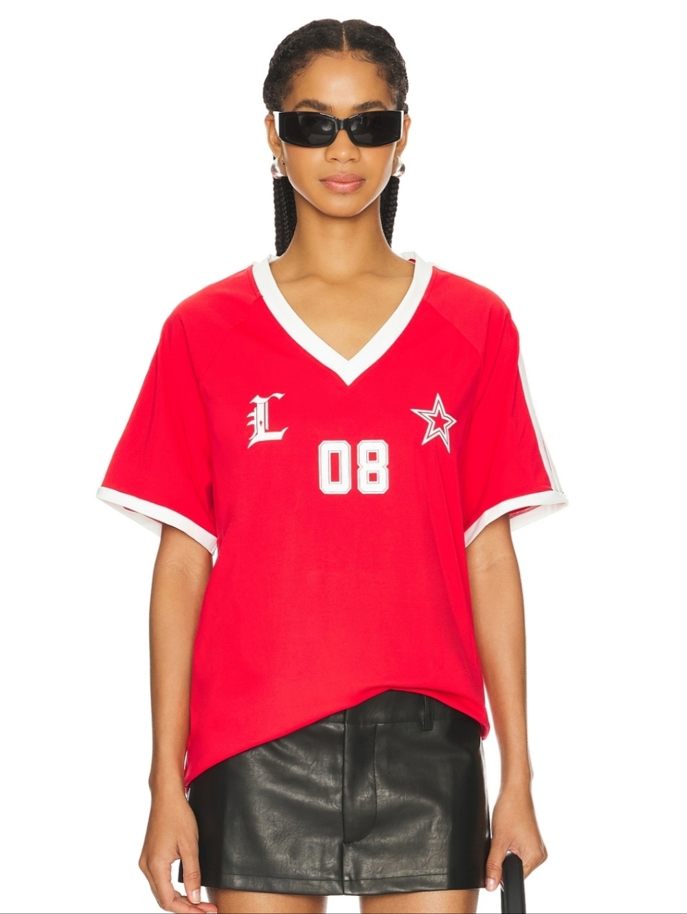 Lioness Red V-Neck Sports Tee